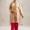 3 Piece - Printed Embroidered Suit - PE25-341 COLOR CONTRAST - Image 2
