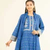 3 Piece - Embroidered Suit - PE25-355 BLOCK PRINT - Image 7