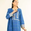 3 Piece - Embroidered Suit - PE25-355 BLOCK PRINT - Image 3